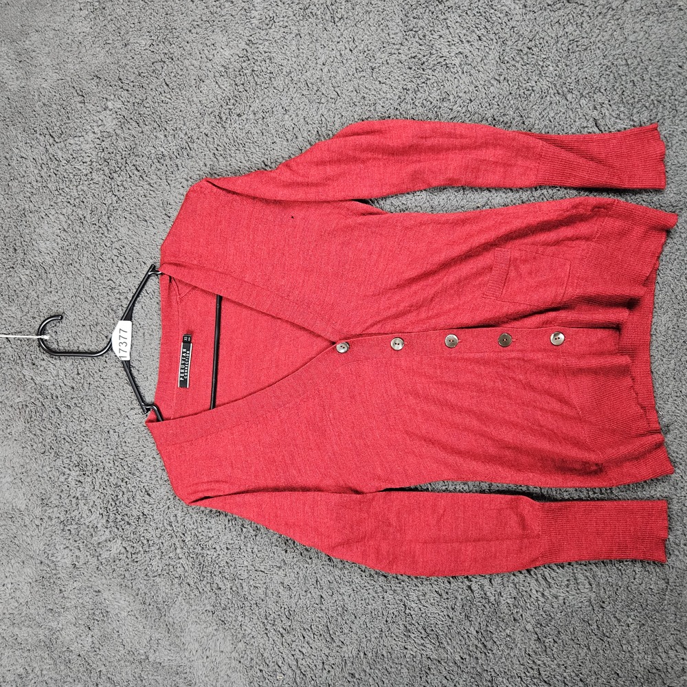 Peruvian Connection Cardigan Sweater Womens XS Royal Alpaca Red‎ Button Front